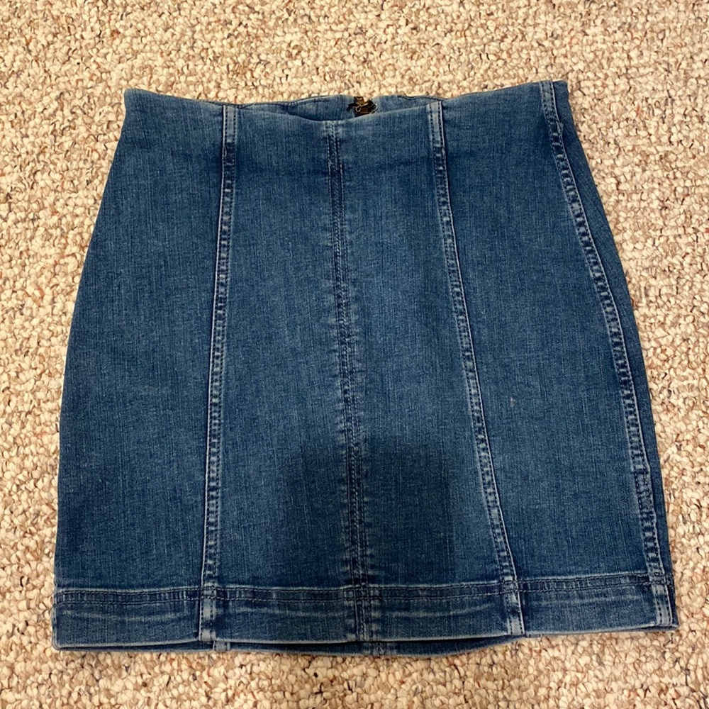Free people jean skirt